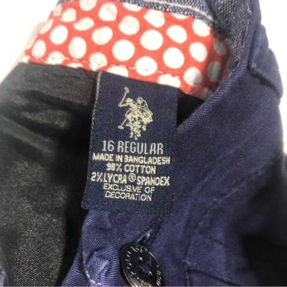 US Polo Assn Navy Cotton Shorts, size 16 - Picture 6 of 10